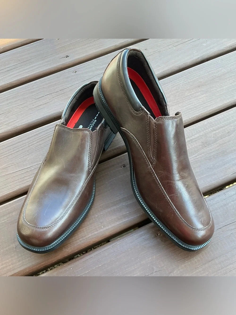 Mens ROCKPORT genuine leather dress loafers 🤎 NWOT